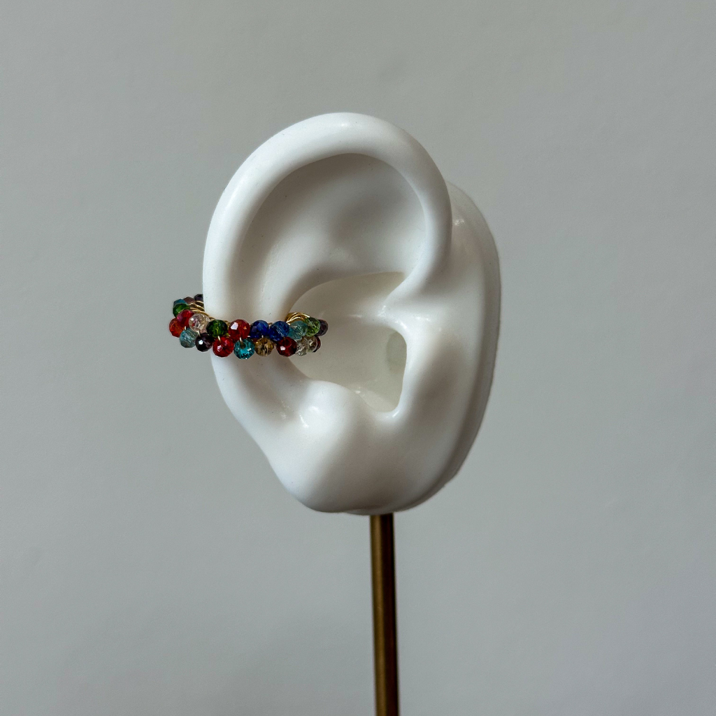 Handmade_gold-filled_earcuff_with_semiprecious_beads