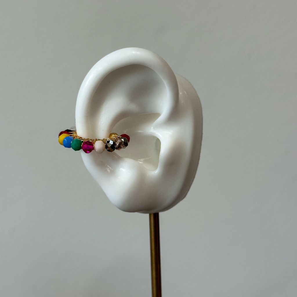 Handmade_gold-filled_earcuff_with_semiprecious_beads