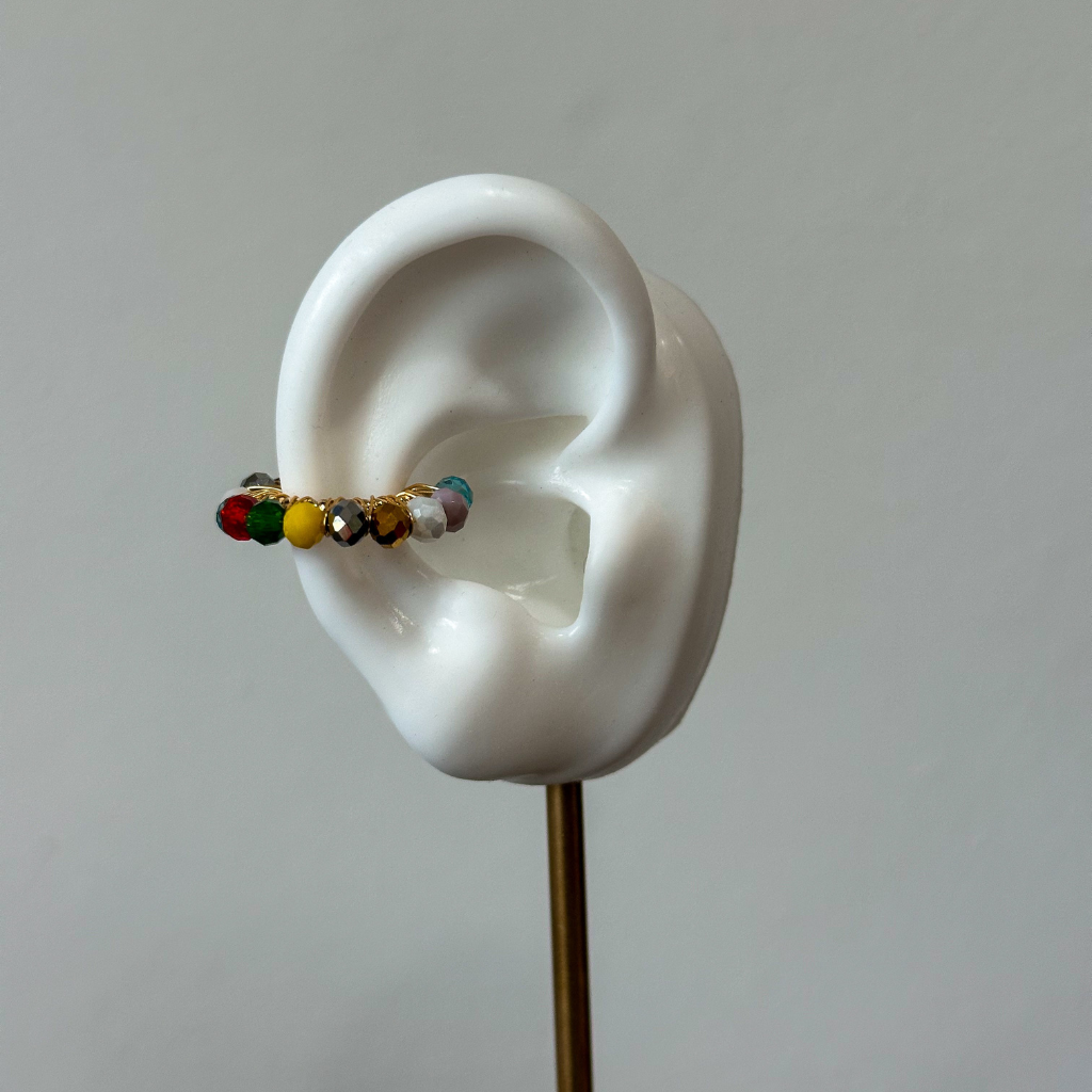 Handmade_gold-filled_earcuff_with_semiprecious_beads