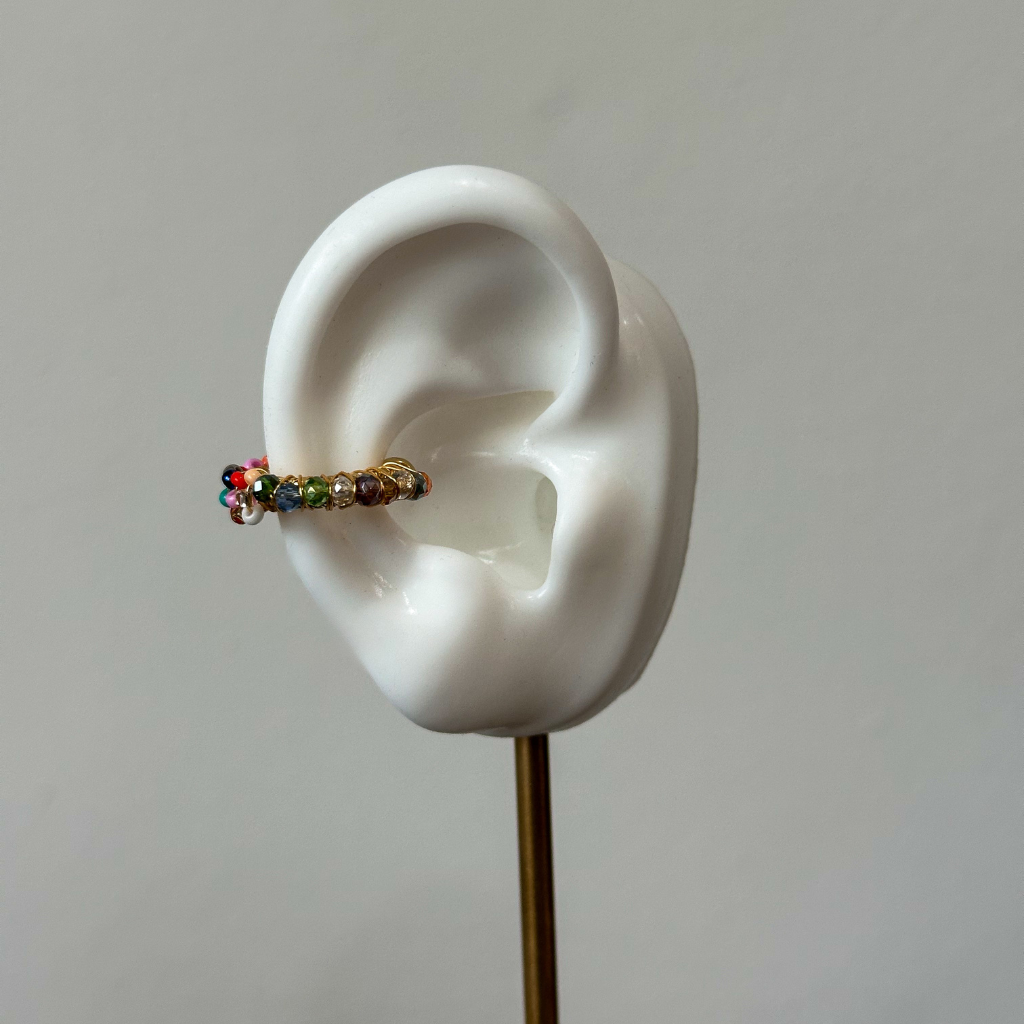 Handmade_gold-filled_earcuff_with_semiprecious_beads